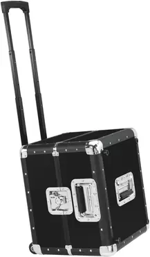 120 RECORD CASE TROLLEY NEGRA