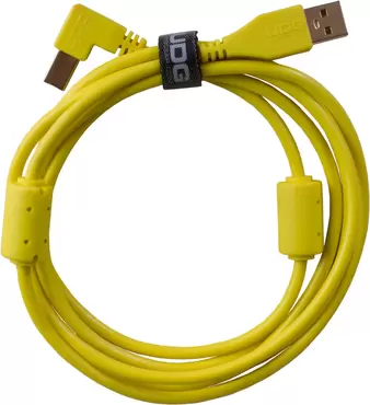 U95004YL - ULTIMATE AUDIO CABLE USB 2.0 A-B YELLOW ANGLED 1M