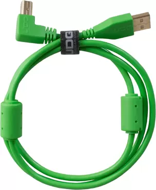 U95004GR - ULTIMATE AUDIO CABLE USB 2.0 A-B GREEN ANGLED 1M
