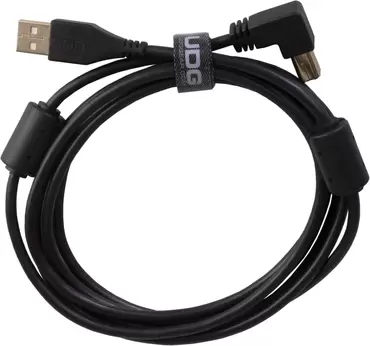 U95004BL - ULTIMATE AUDIO CABLE USB 2.0 A-B BLACK ANGLED 1M