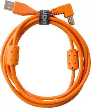 U95006OR - ULTIMATE AUDIO CABLE USB 2.0 A-B ORANGE ANGLED 3M