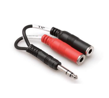 1/4? TRS MALE TO DUAL 1/4? TS FEMALE CABLE
