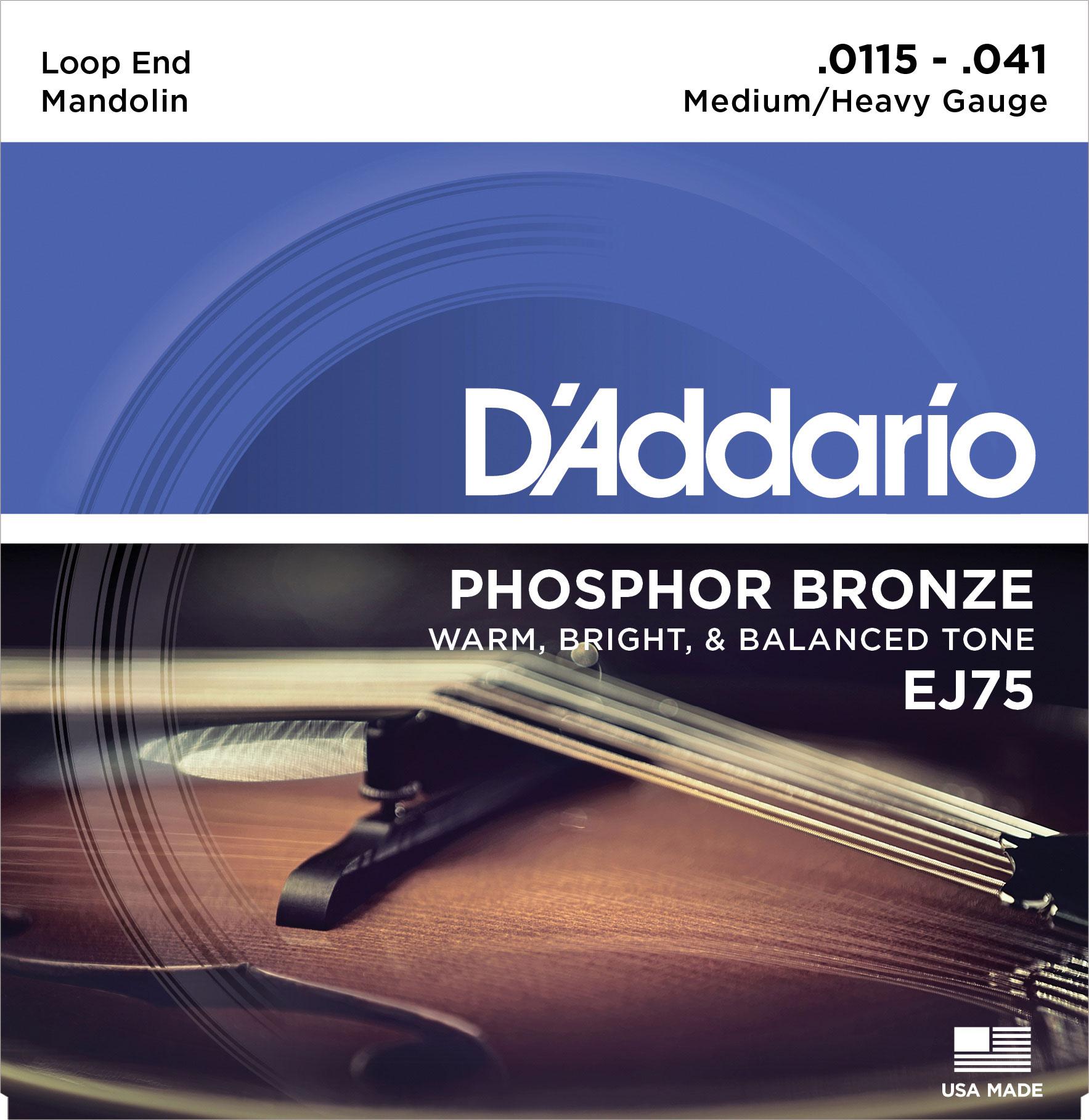 EJ75 MANDOLIN STRINGS PHOSPHOR BRONZE MEDIUM/HEAVY [11.5-41]