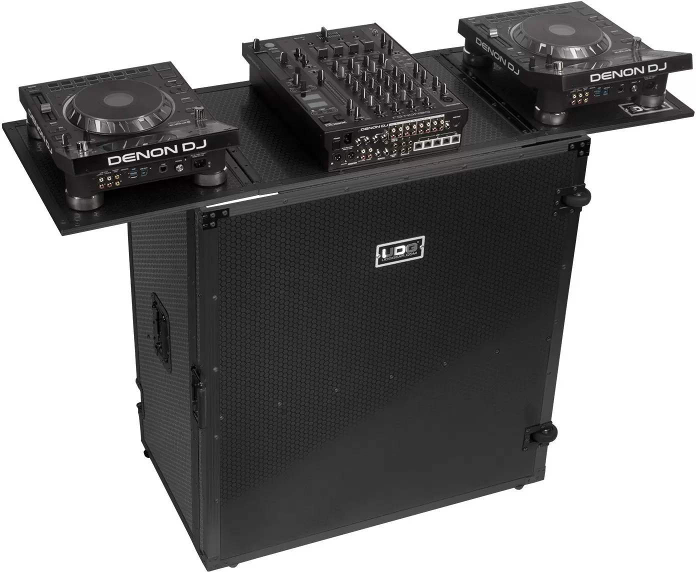 U91049BL2 - ULTIMATE FOLD OUT DJ TABLE BLACK PLUS (WHEELS)