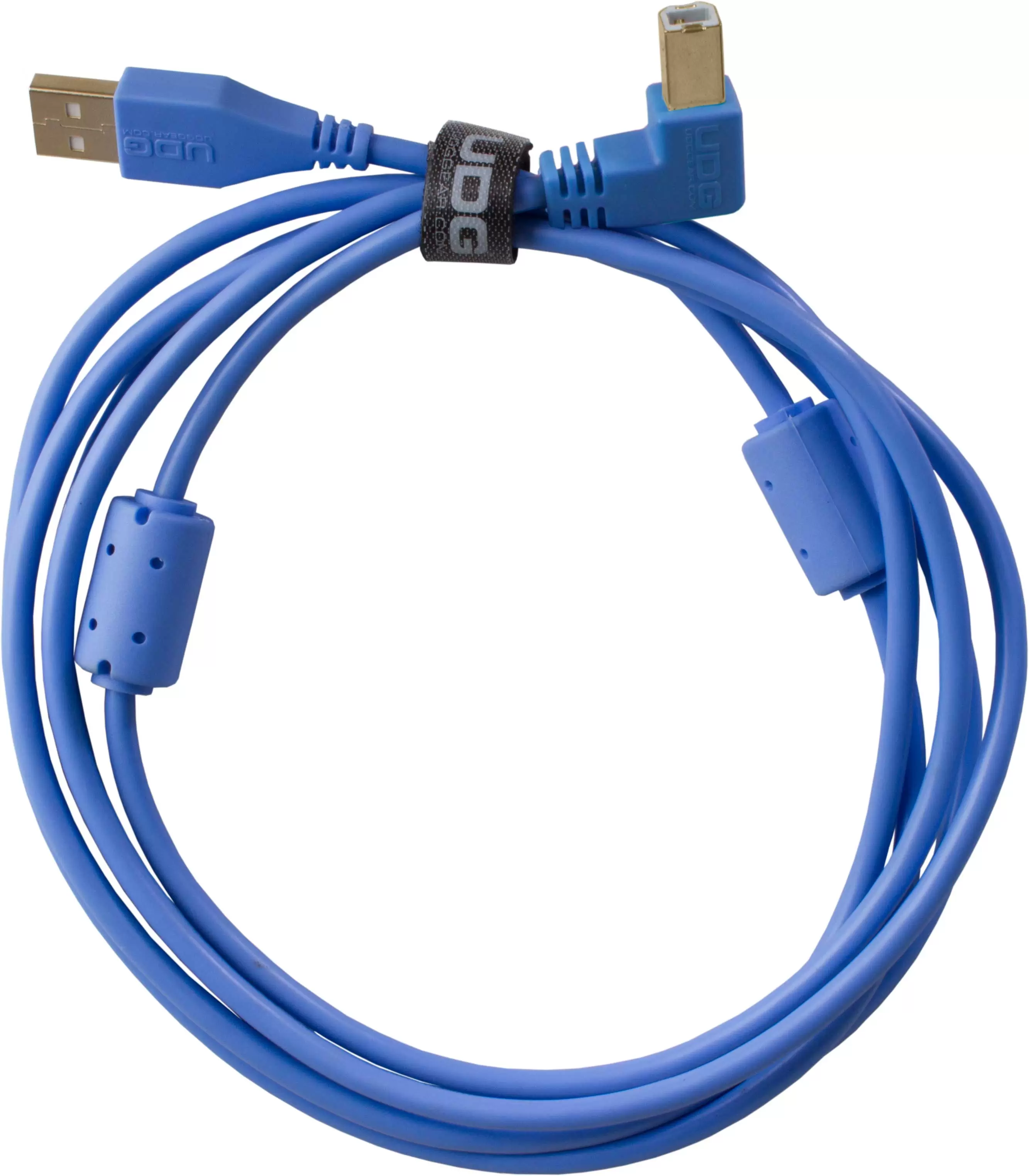 U95004LB - ULTIMATE AUDIO CABLE USB 2.0 A-B BLUE ANGLED 1M