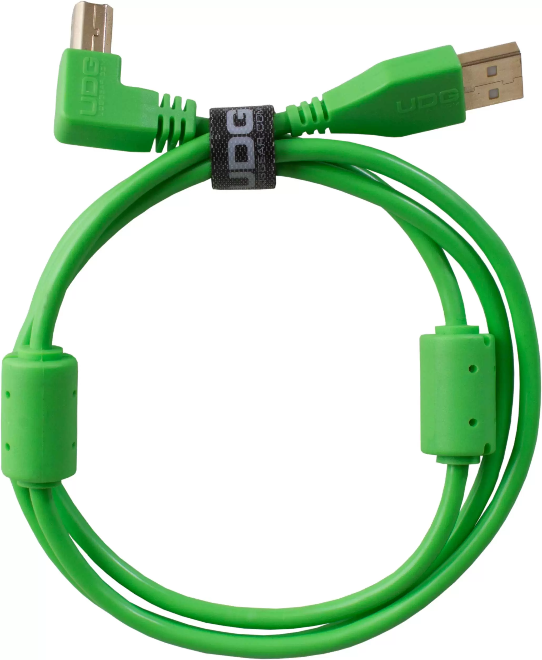 U95004GR - ULTIMATE AUDIO CABLE USB 2.0 A-B GREEN ANGLED 1M