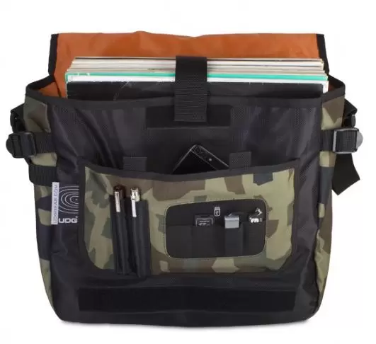 U9450BC/OR - ULTIMATE COURIERBAG BLACK CAMO, ORANGE INSIDE