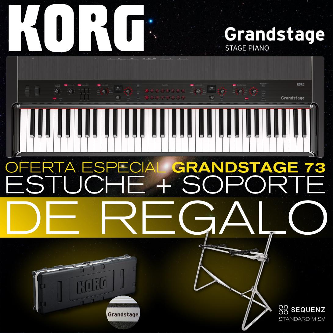 GRANDSTAGE 73 + ESTUCHE KORG + SOPORTE SEQUENZ