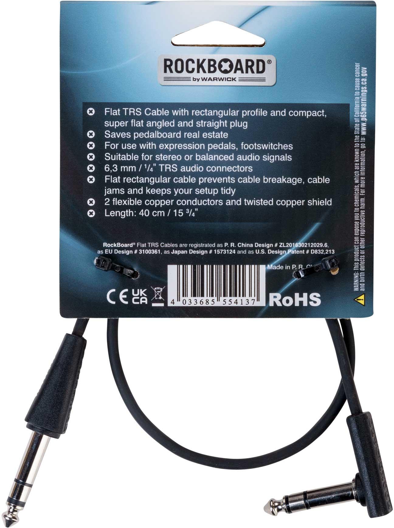 FLAT TRS CABLE STRAIGHT-ANGLED 40 CM