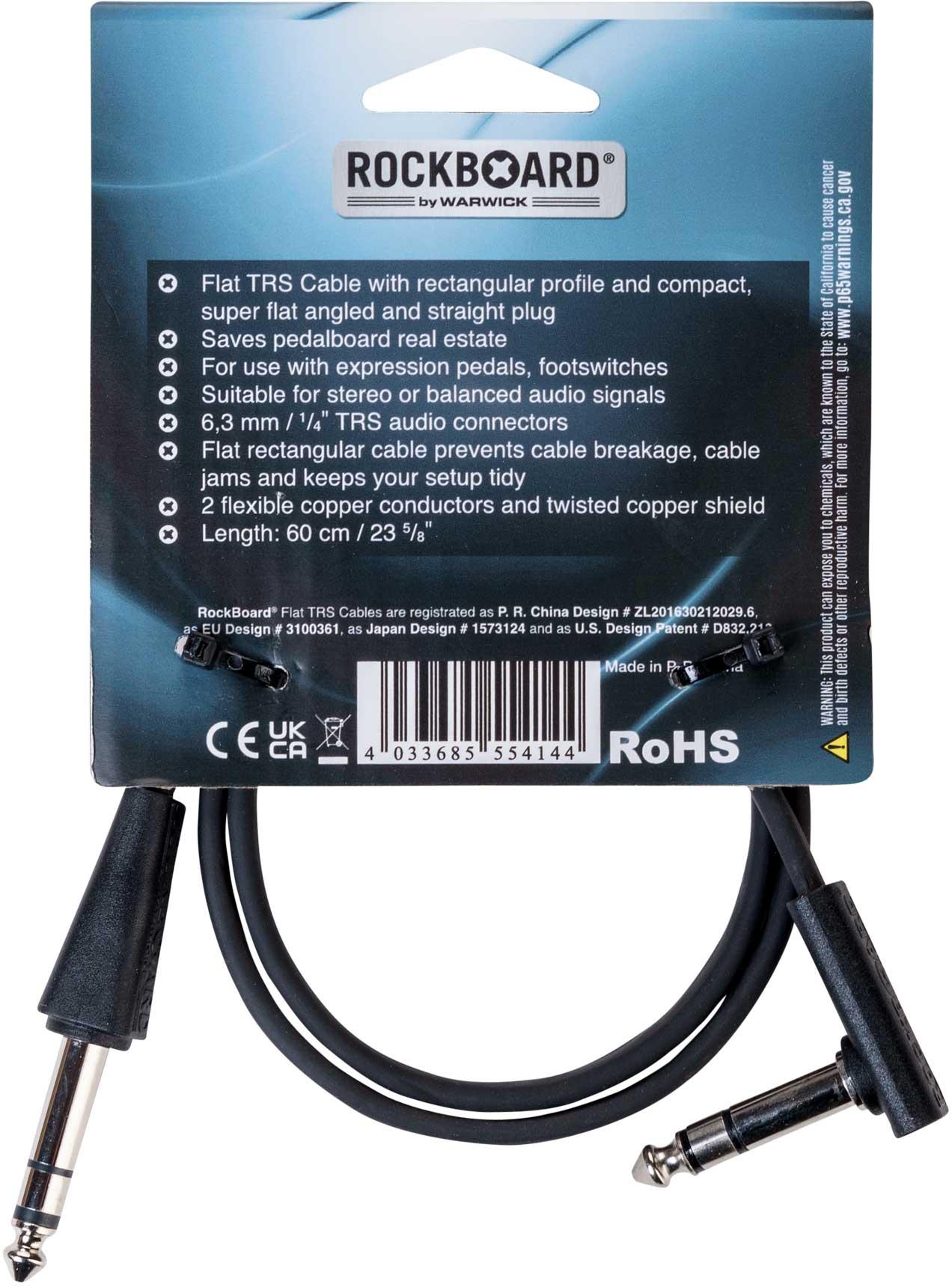 FLAT TRS CABLE STRAIGHT-ANGLED 60 CM