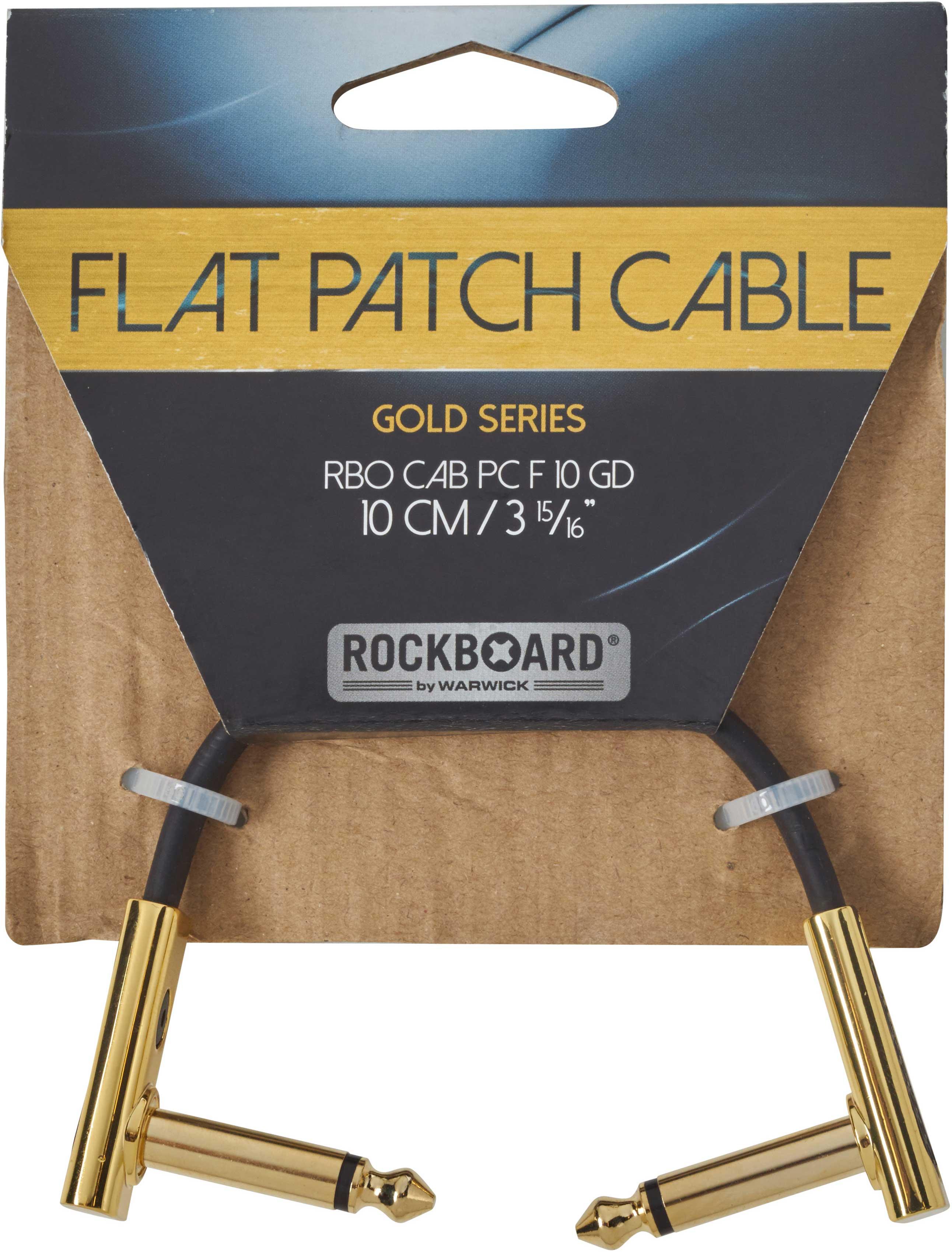FLAT PATCH CABLE GOLD 10 CM