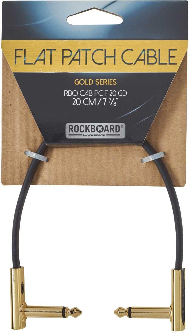 FLAT PATCH CABLE GOLD 20 CM