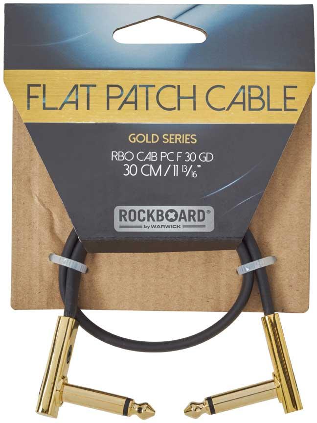 FLAT PATCH CABLE GOLD 30 CM