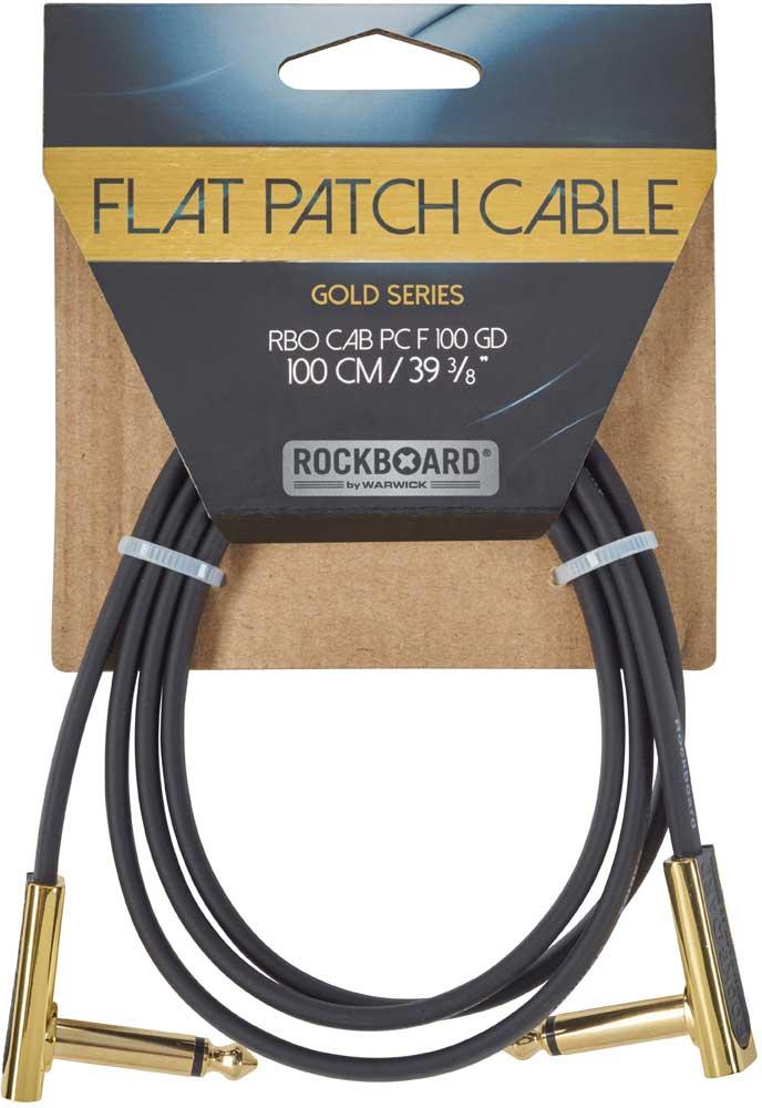 FLAT PATCH CABLE GOLD 100 CM